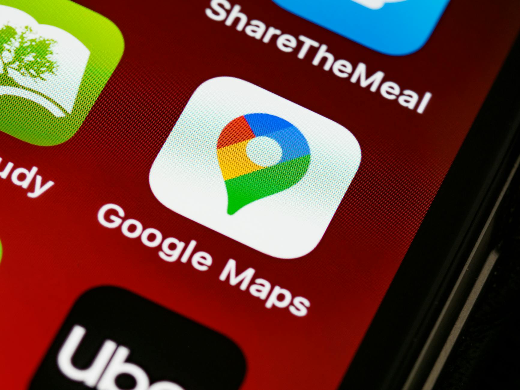 Map showing local businesses optimized on Google Business Profile in UAE